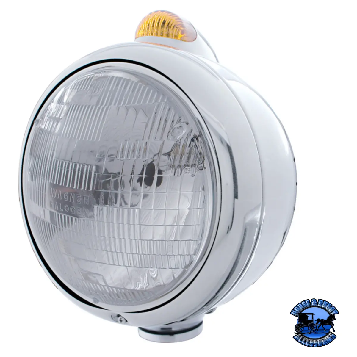 Chrome Guide 682-C Headlight H6024 & Dual Mode Led Signal (Choose Color) 1