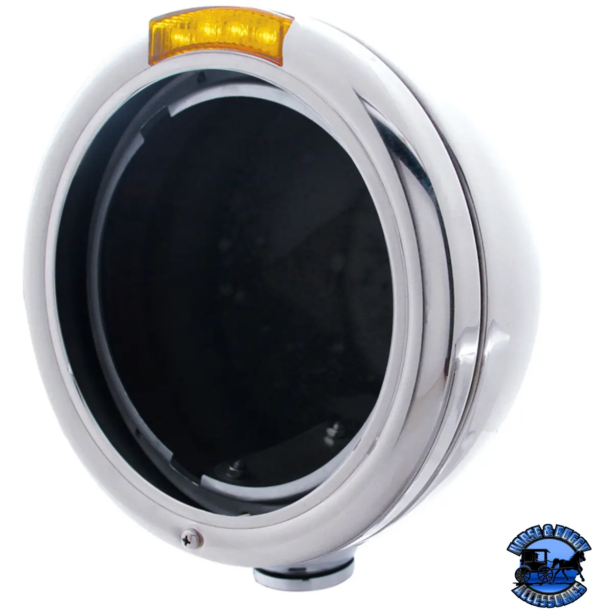 Classic Headlight No Bulb With Led Turn Signal (Choose Color) (Choose Lens Color) 1