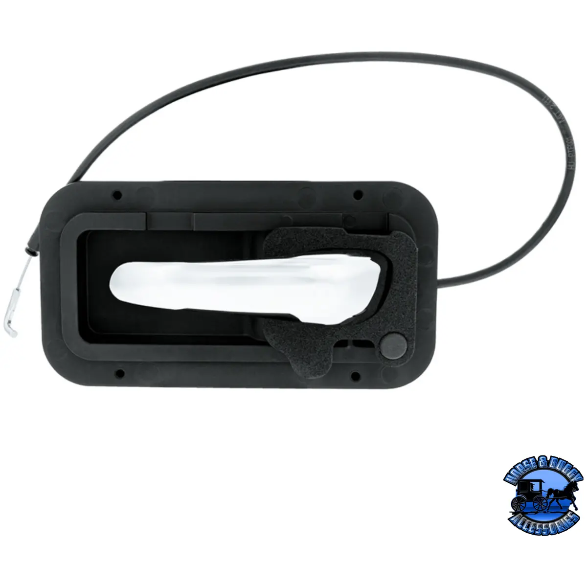 Chrome Interior Door Handle W/Cable & Base For Peterbilt 389 (2008-2023) And 386 (2006-2016) (Bulk) (Choose Side) 1