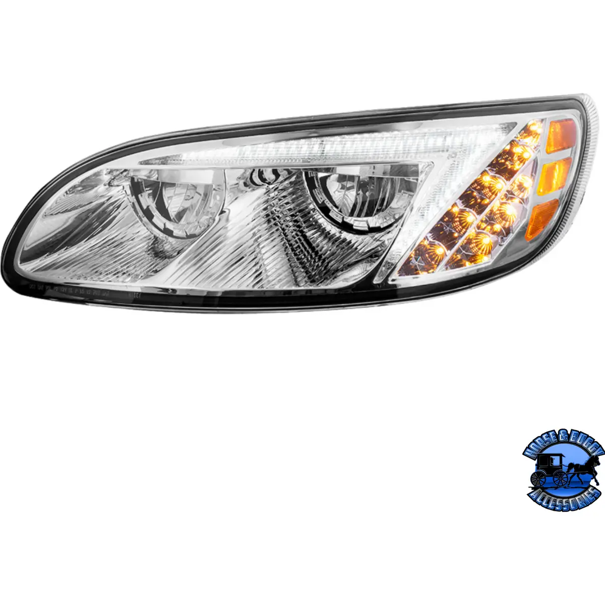 Led Headlight For Peterbilt 386 (2005-2015) & 387 (1999-2010) (Choose Side) (Choose Color) 1