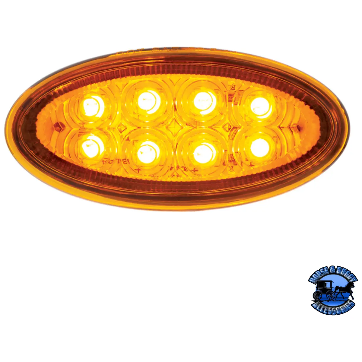 8 Led Fender Parking & Turn Signal Light For Peterbilt 386 (2006-2014) & 387 (2006-2010)-Amber Led/Amber Lens #36810 1