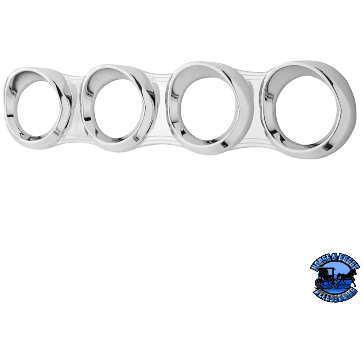 4 Gauge Cluster Bezel With Visor For 2006+ Peterbilt - Horizontal #41299 1