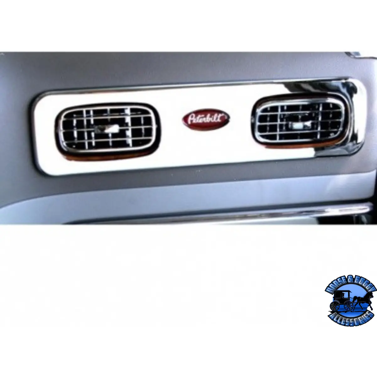 Chrome Plastic A/C Vent Trim For 2006+ Peterbilt 389/388/387/386/384/379- Passenger #21749 1