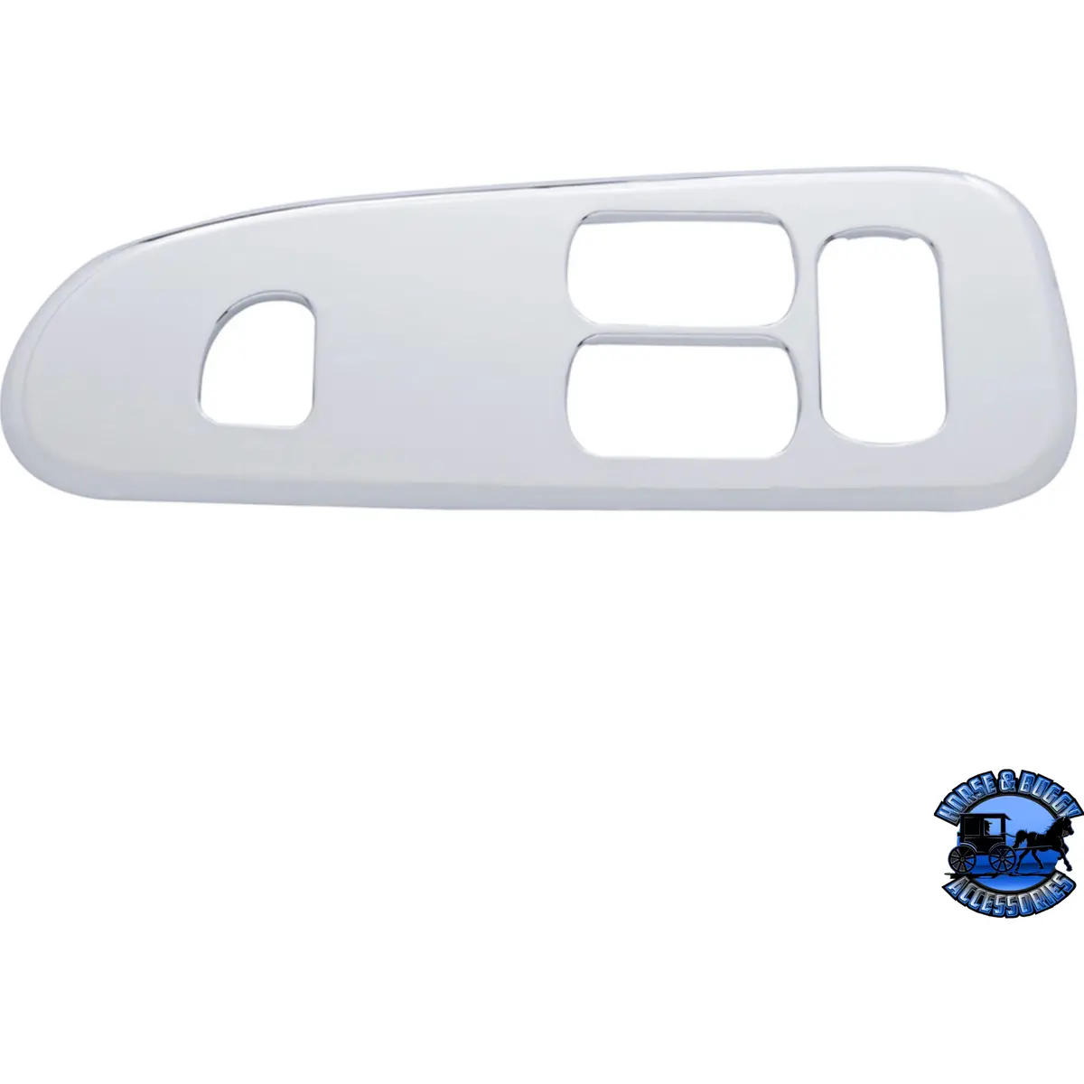 Chrome Plastic Window Switch Trim For 2008+ Peterbilt 389/388- Driver (3 Large & 1 Small Opening) #41181 1
