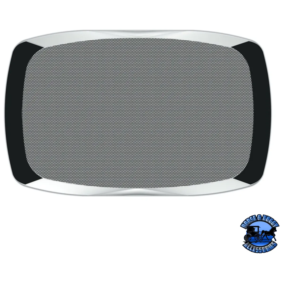 Chrome Rectangular Speaker Cover For Peterbilt 389 (2008+), 388 (2008-2014),& 335 (2006-2014) #41185 1