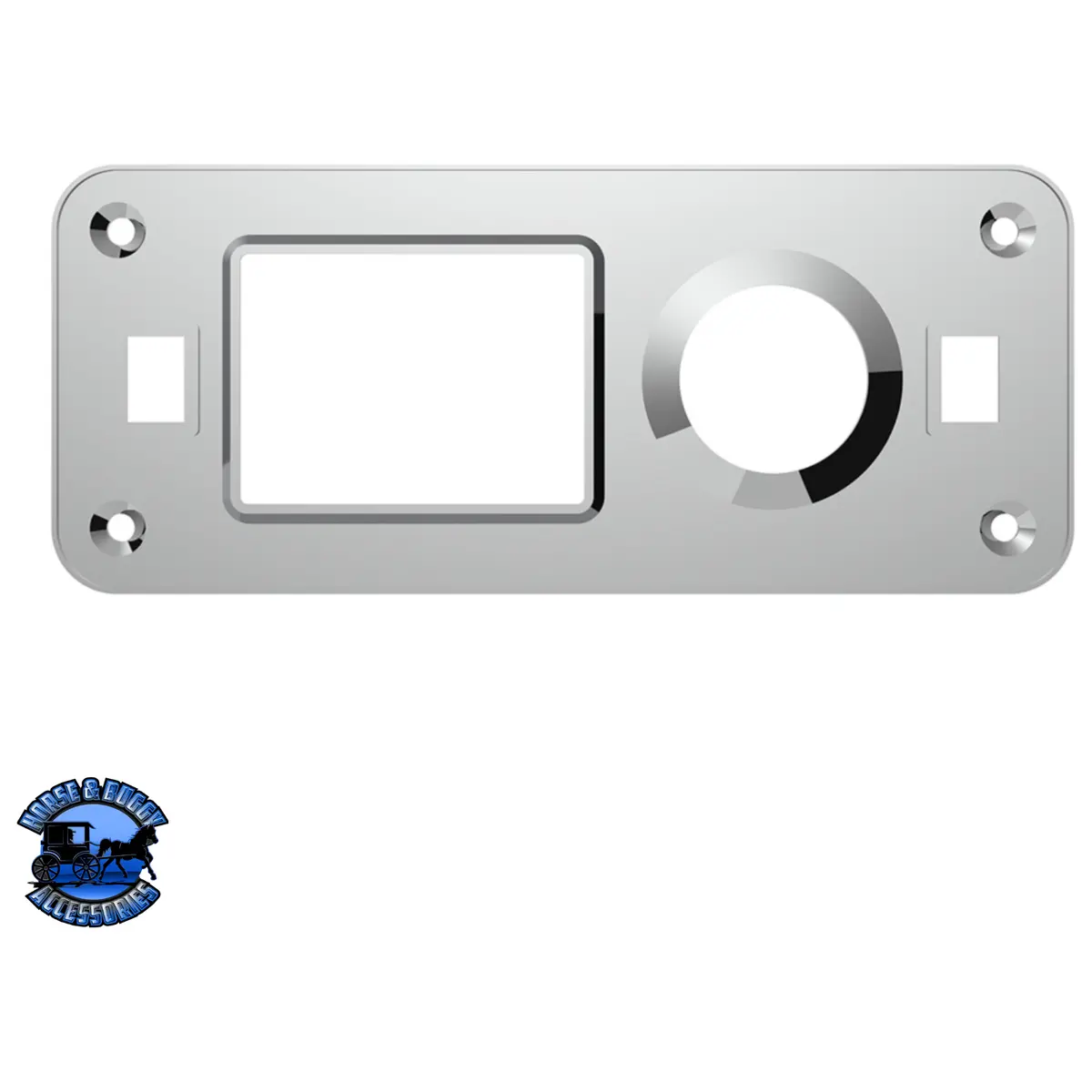 Chrome Plastic Dome Light Cover With Swivel Light Hole For Peterbilt 386 (2006-2010) & 387 (1999-2010) #40980 1