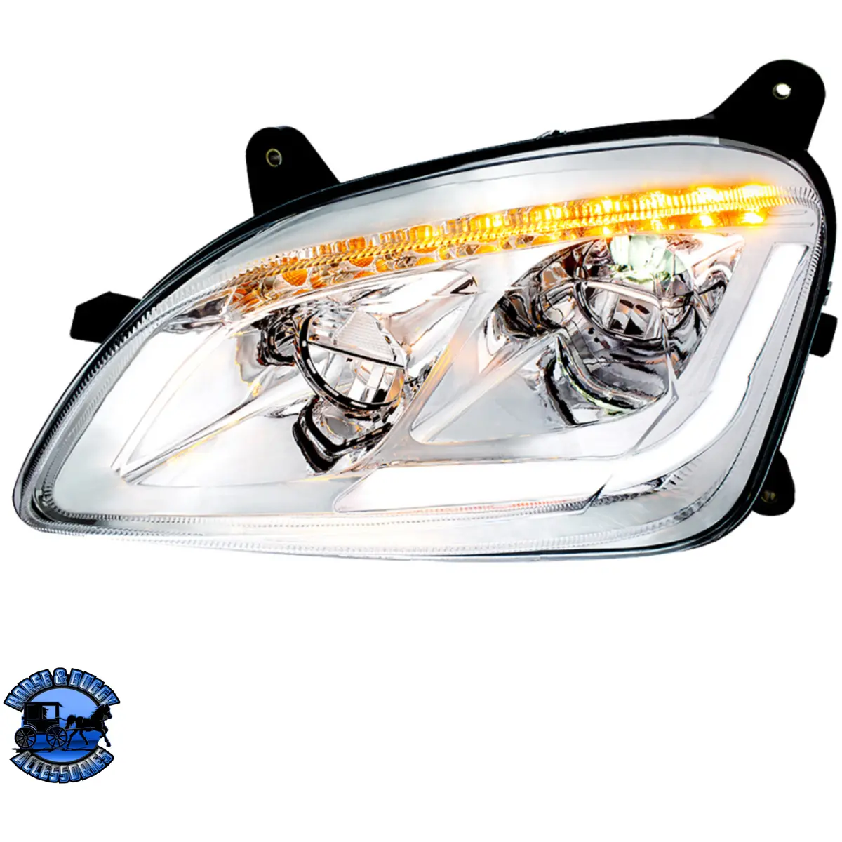 Led Headlight With Sequential Led Turn Signal For Peterbilt 579 (2012-2021) & 587 (2010-2016) (Choose Color) (Choose Side) 1