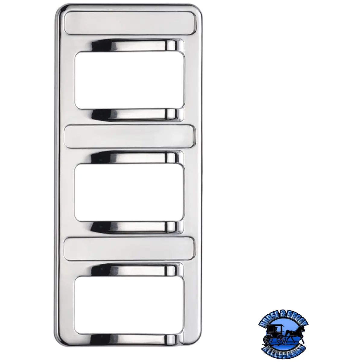 Chrome 3-Rocker Switch Cover For Peterbilt 579 (2012-2019) & 567 (2014-2019)- 3 Switches #41768 1