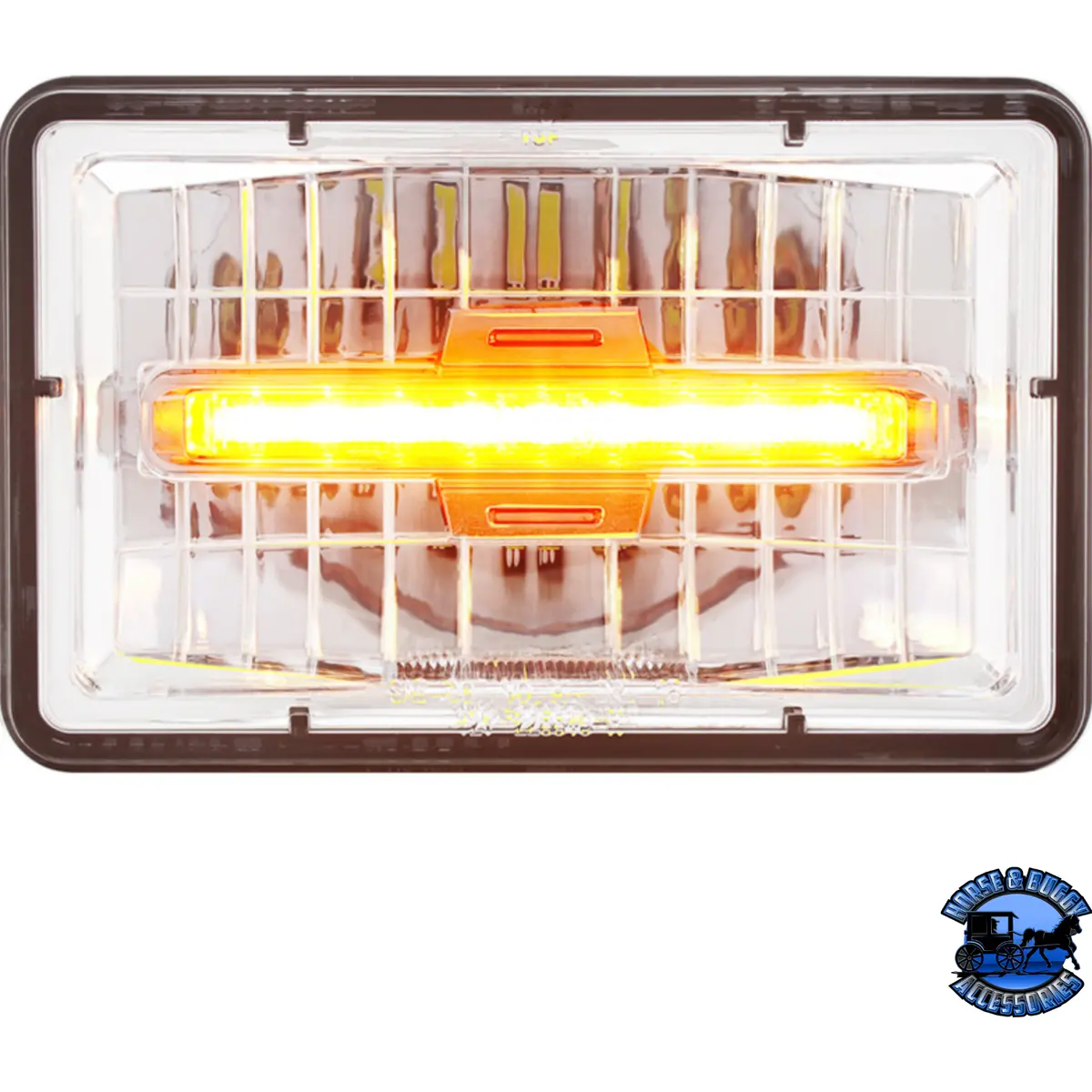 Ultralit - 4" X 6" Rectangular Led Headlight With Led Position Light (Choose Color) (Choose High Or Low) 1
