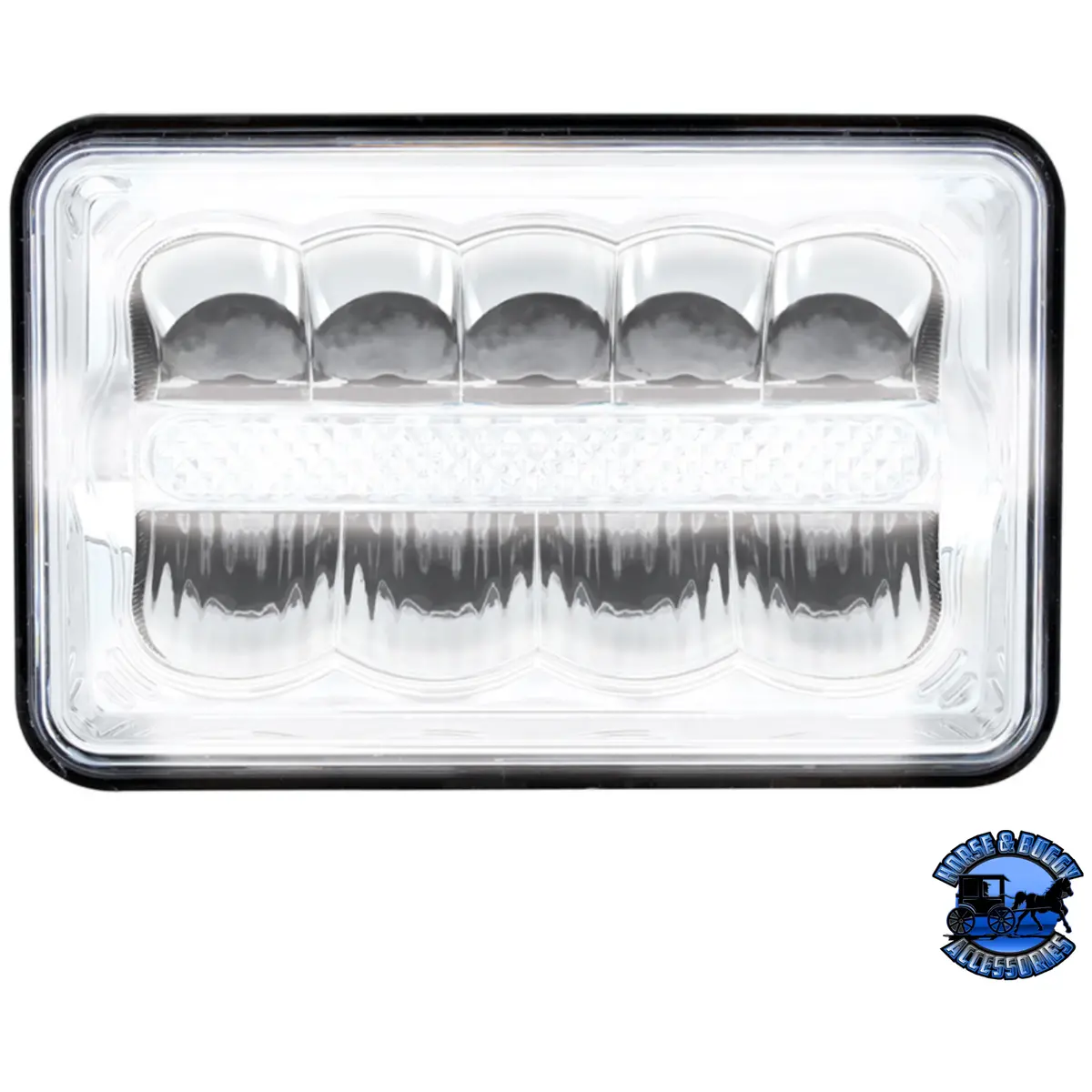 Ultralit - 9 High Power Led 4" X 6" Rectangular Light With White Position Light Bar #34125 1
