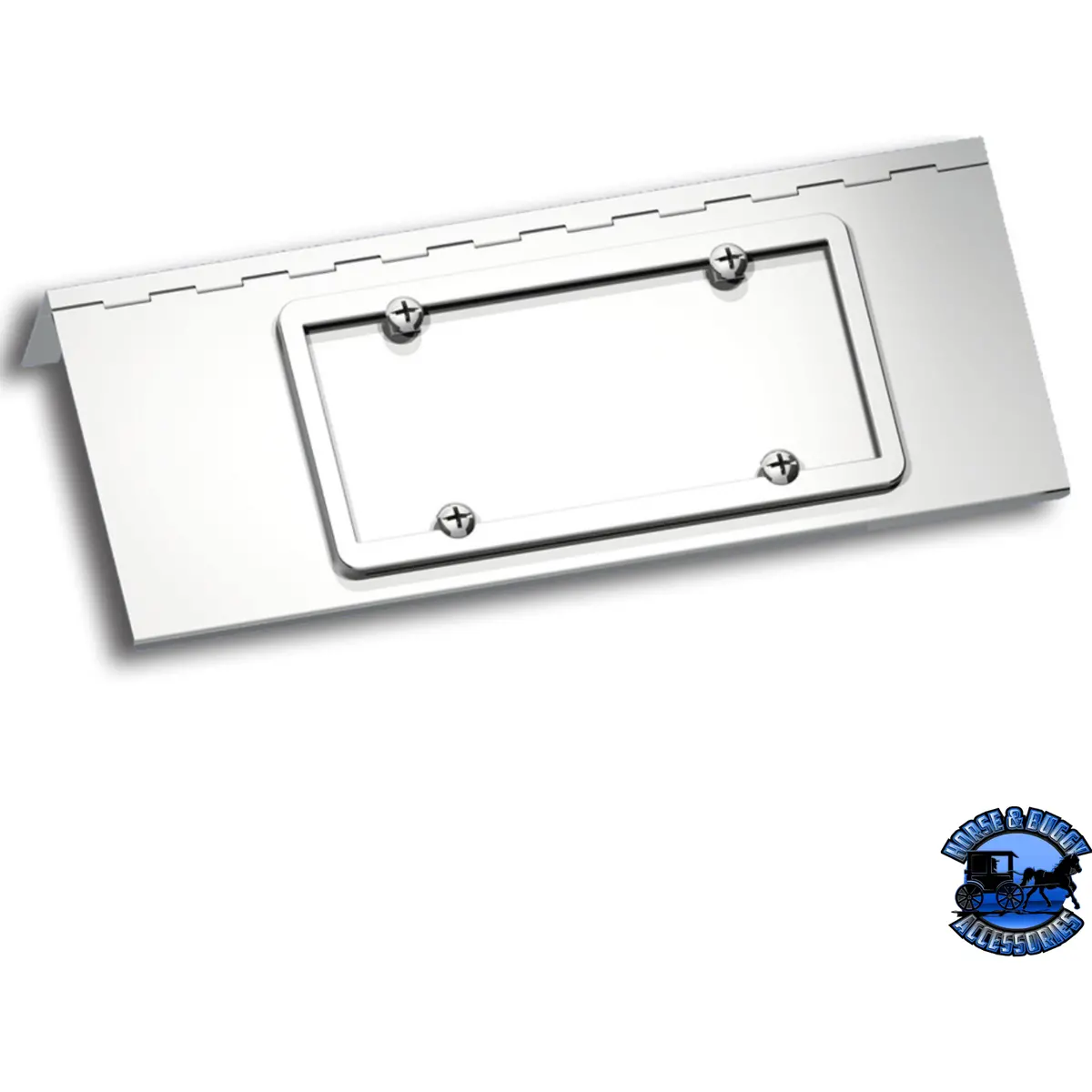 Stainless Single License Plate/Swing Plate For Peterbilt 388 (2008-2015) & 389 (2008-2023) #29132 1