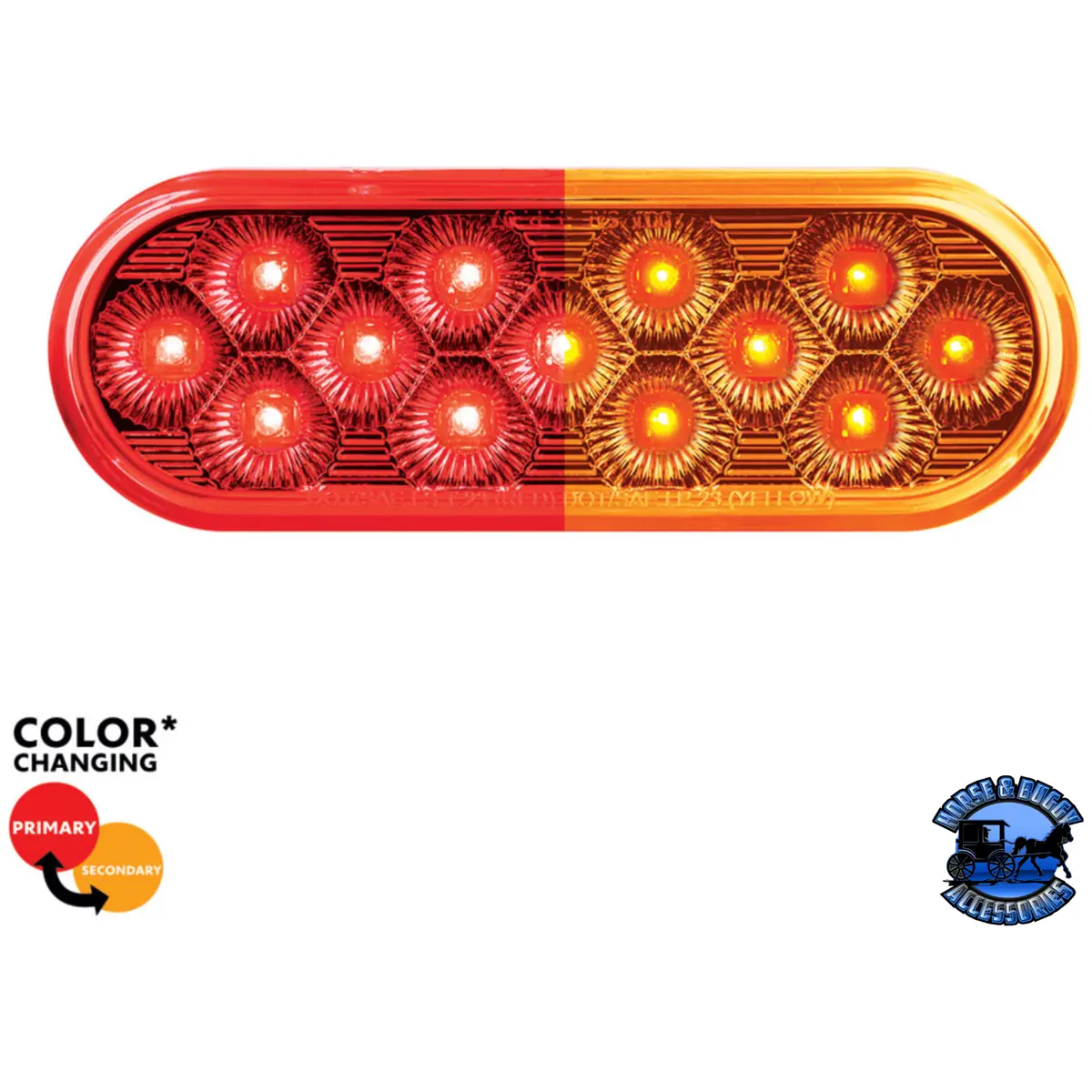 13 Led 6" Oval Double Fury Light (Choose Color) 1
