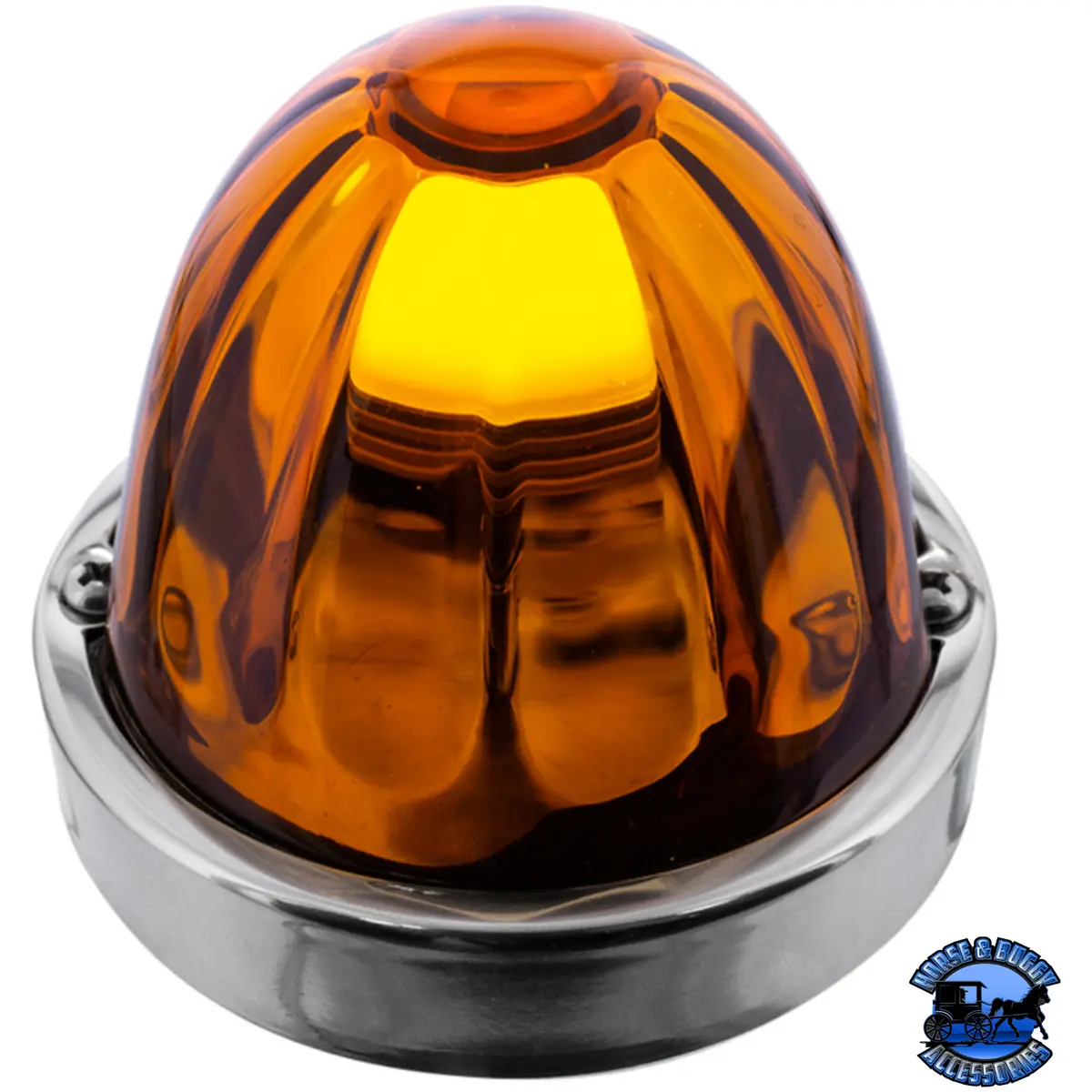 Dual Function Glass Watermelon Flush Mount Kit With Led Bulb (Chose Led Color) (Choose Lens Color) 1