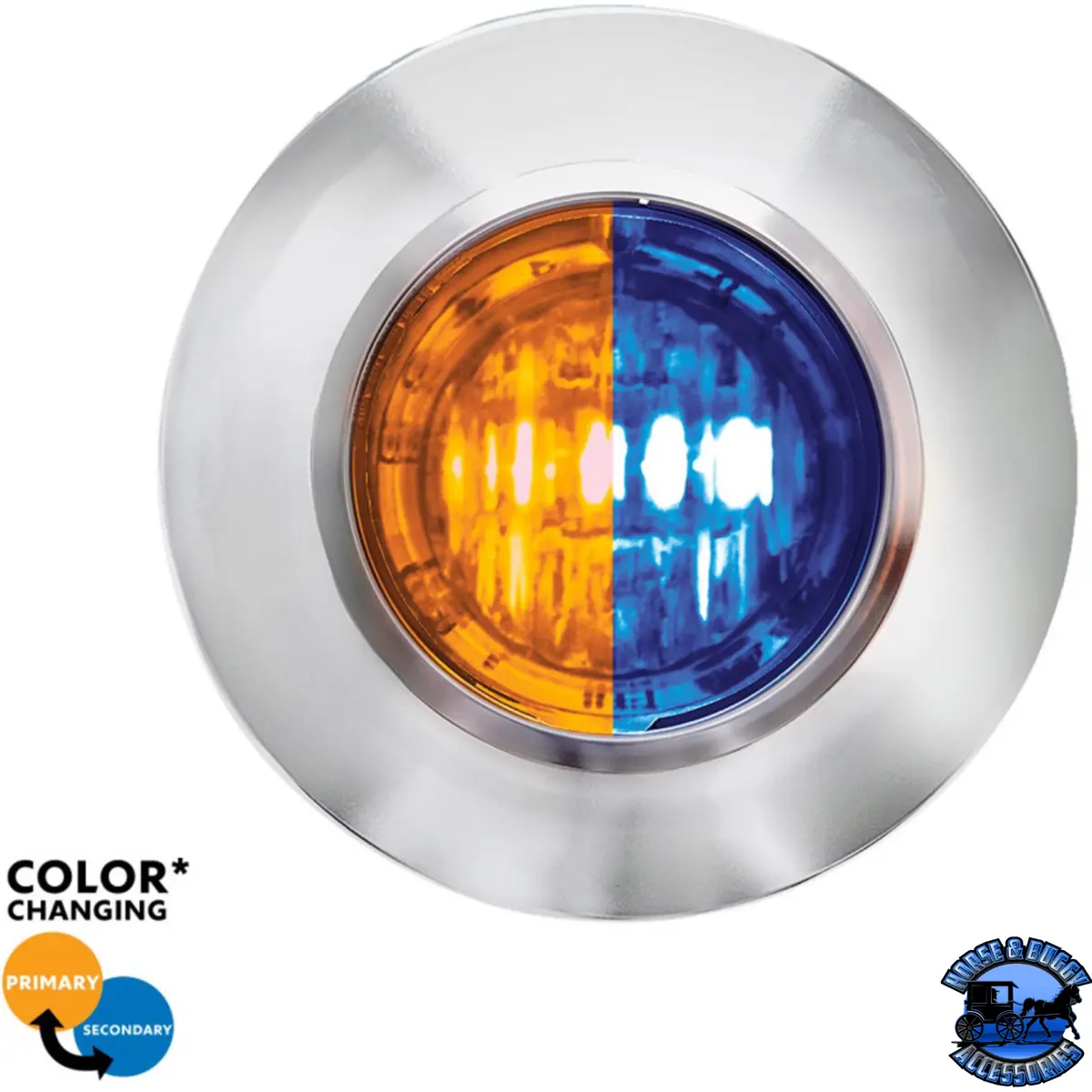 2 Led 3/4" Mini Dual Function Double Fury Light (Clearance/Marker) (Choose Led Color) 1