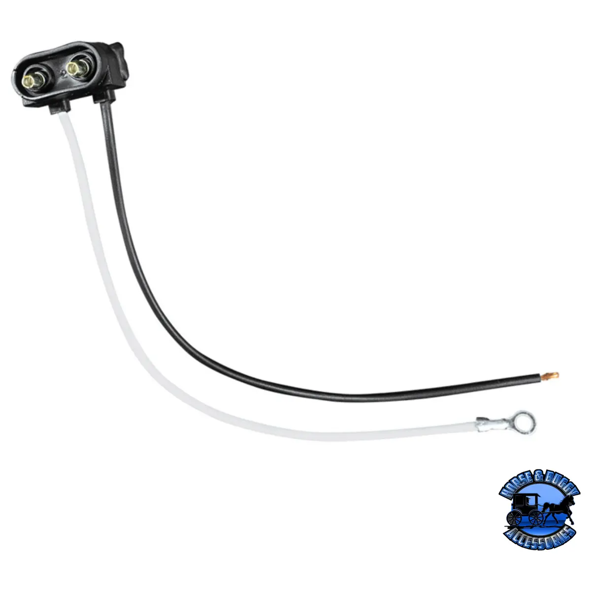 2 Wire Pigtail With 2 Prong Vertical Style Plug-6" Lead #34255P 1