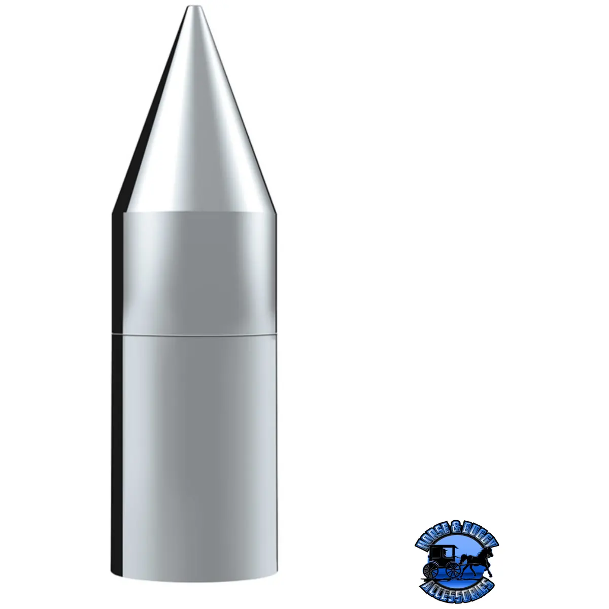 33Mm X 7-1/8" Chrome Plastic Tall Spike Nut Cover - Thread-On (10 Pcs) #10372 2