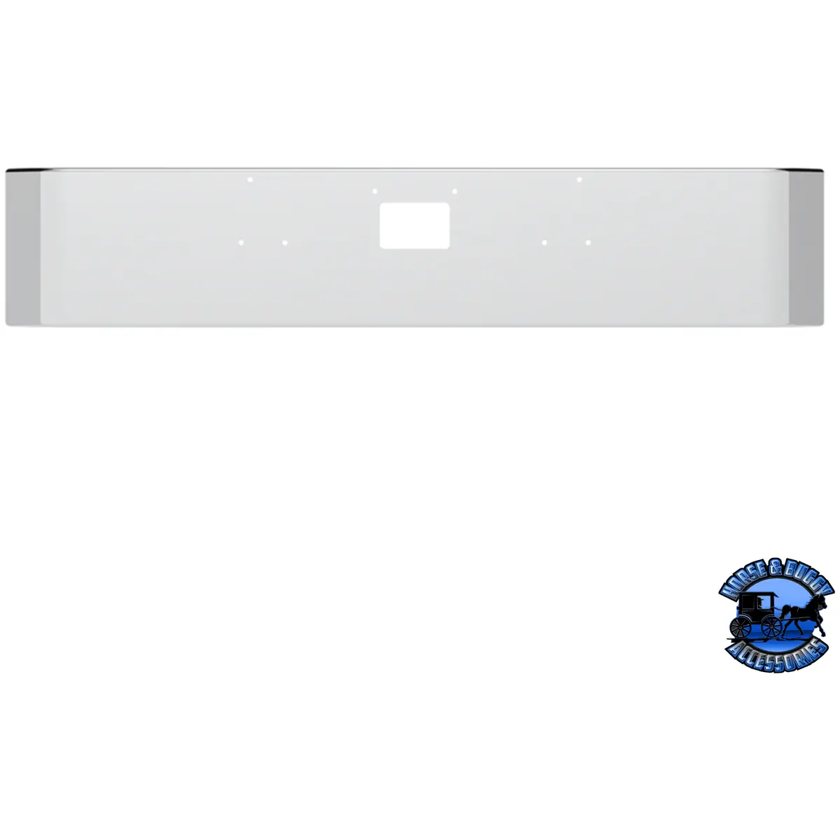 Ss Clad Aluminum Bumper For 1987-2007 Peterbilt 379 - Curved Ends #20844 1