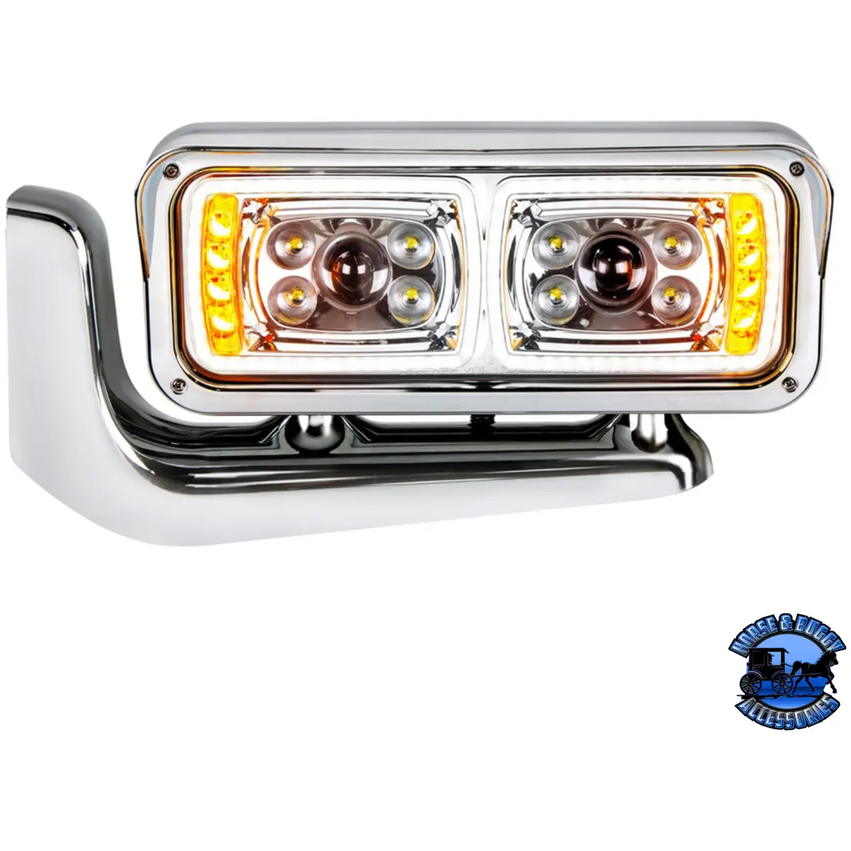 10 High Power Led Projection Headlight Assembly With Mounting Arm (Choose Color) (Choose Side) 1