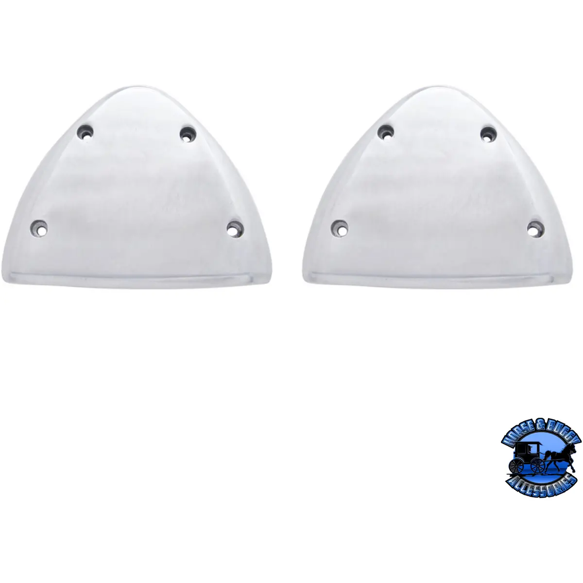 Polished Aluminum Headlight Turn Signal Cover Kit For Peterbilt (Pair) #30419 1