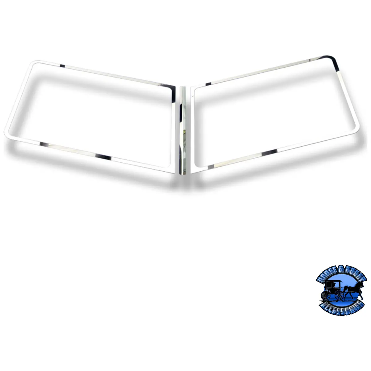 Stainless 3 Pc. Windshield Trim For 1987+ Peterbilt 379/386/388/389 #29130 1