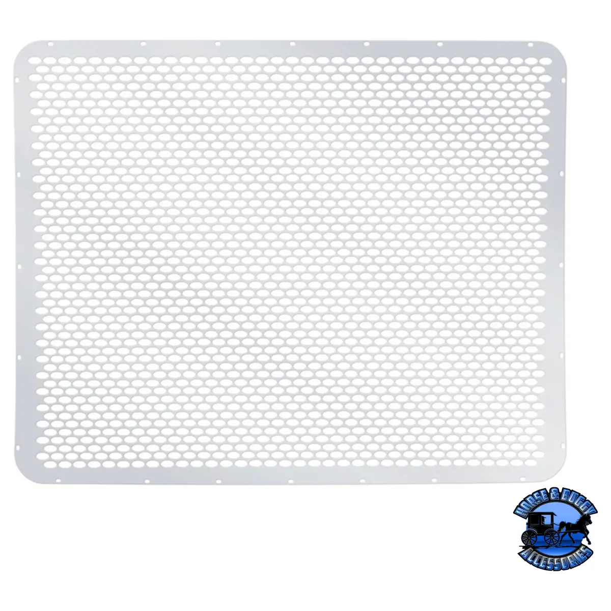 430 Stainless Grille Mesh For Peterbilt 379 With Short Hood - Alternating Oval Holes #21064 1