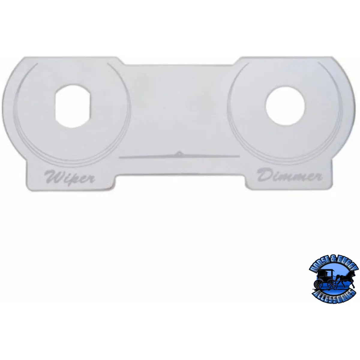Stainless Steel Switch Name Plate For Peterbilt - Dimmer & Wiper #48424 1