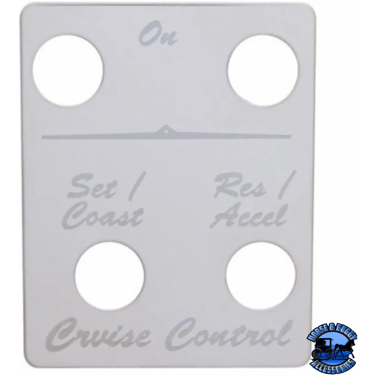 Stainless Steel Switch Name Plate For Peterbilt - Cruise Control (4 Switches) #48419 1