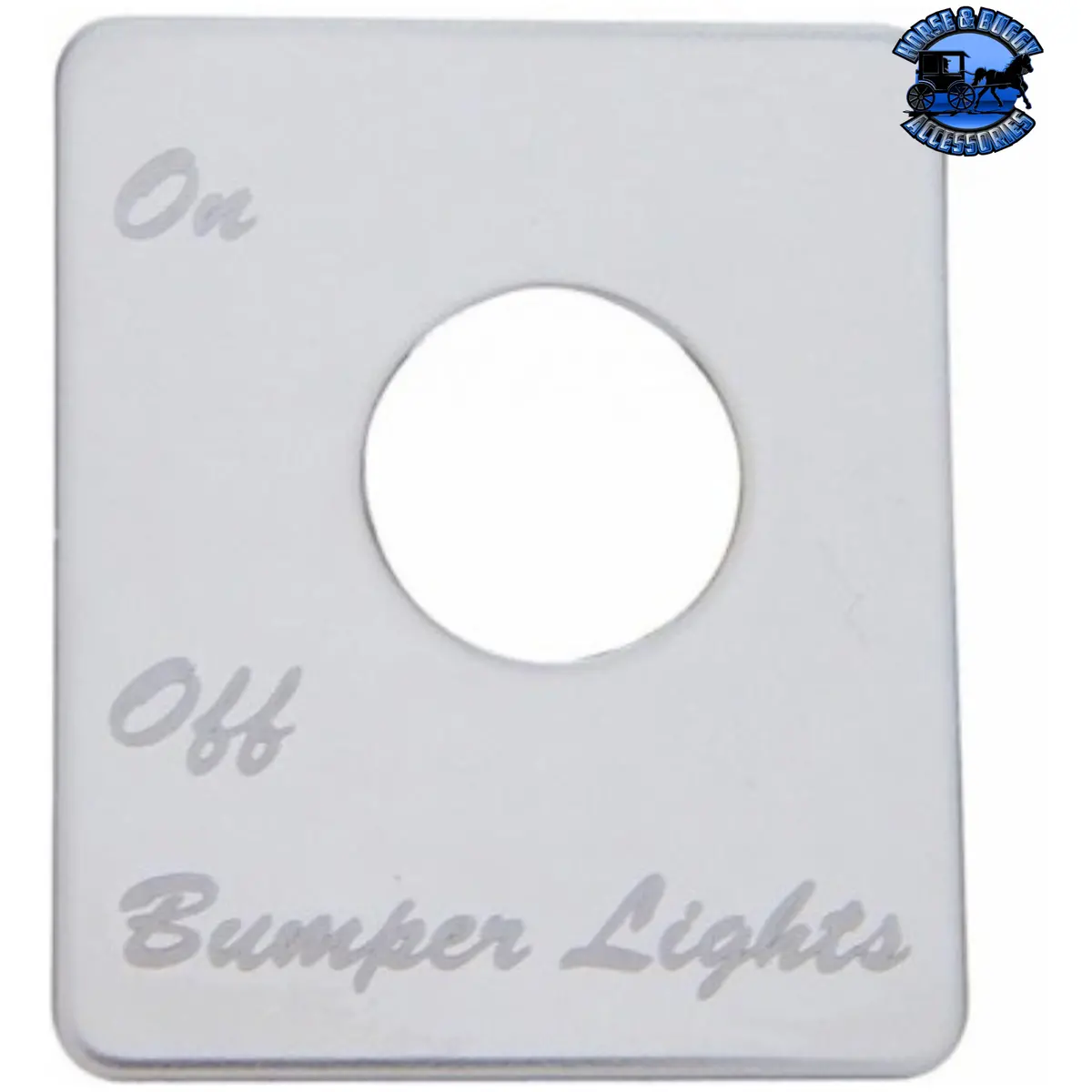 Stainless Steel Switch Name Plate For Peterbilt - Bumper Light #48411 1