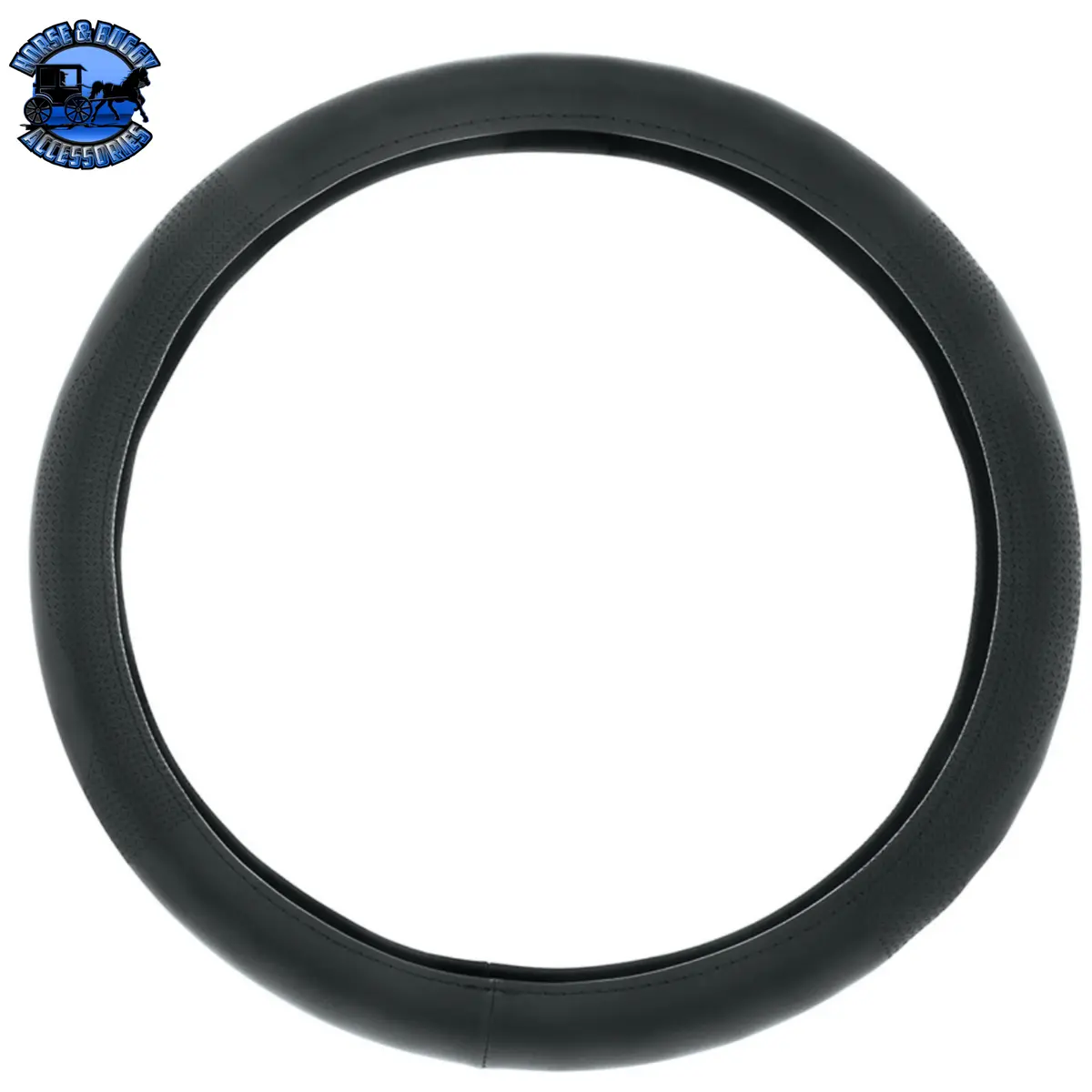 18" Leatherette Steering Wheel Cover-Black #88034 1