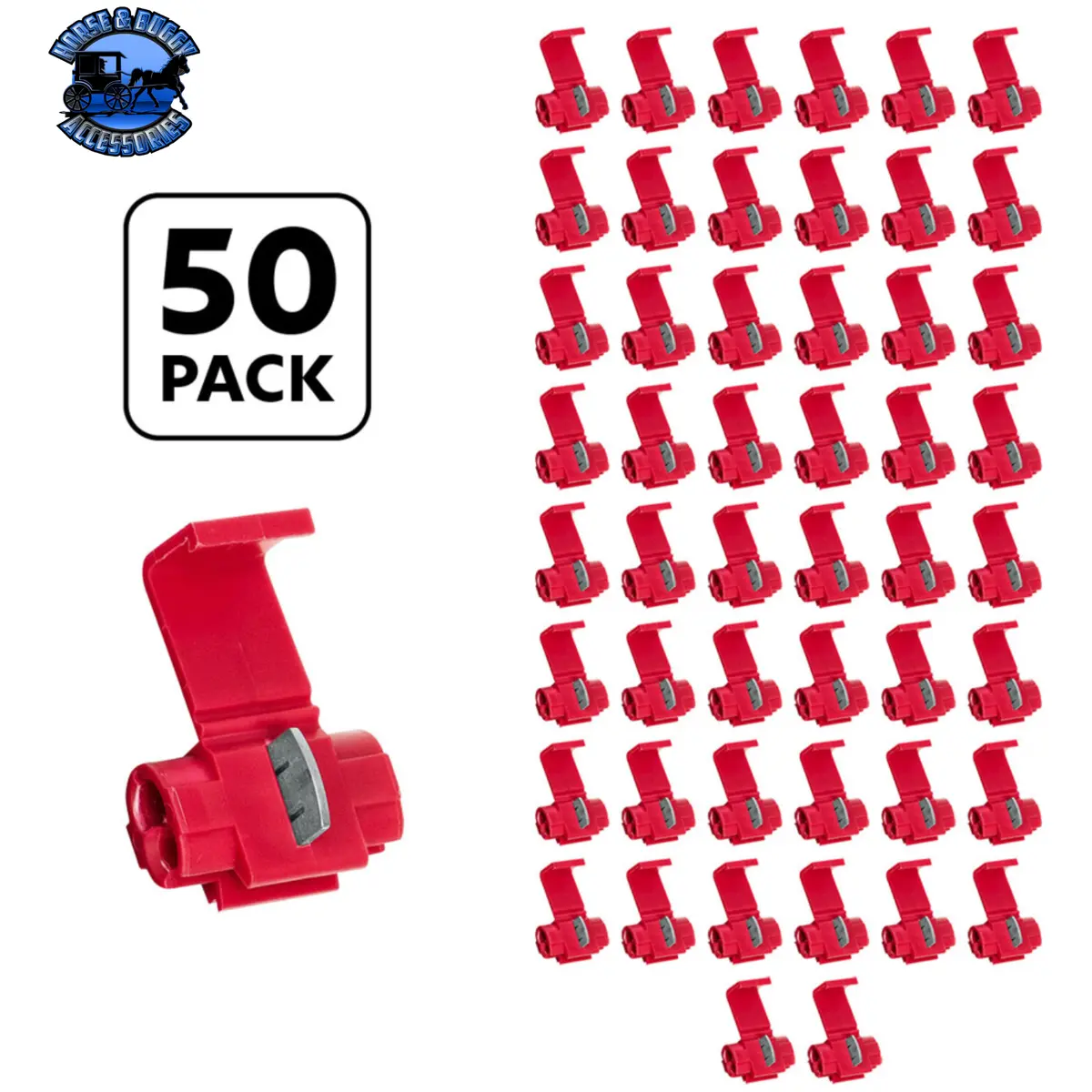 22-18 Awg Red Snap Lock Tap Splice Connector (50 Pcs/Bag) #40109P50 1