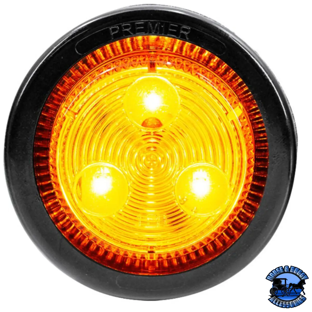 3 Led 2" Round Low Profile Light (Clearance/Marker) (Choose Grommet) (Choose Color) 1