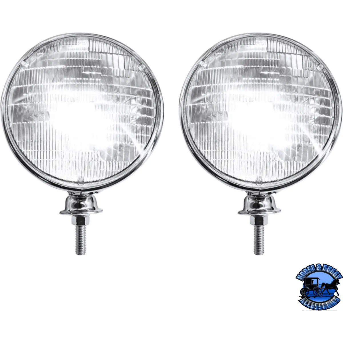 7" Dietz Style Headlight Housing With 12 Volt 6014 Seal Beam Bulb (Pair) #A5022sb 1