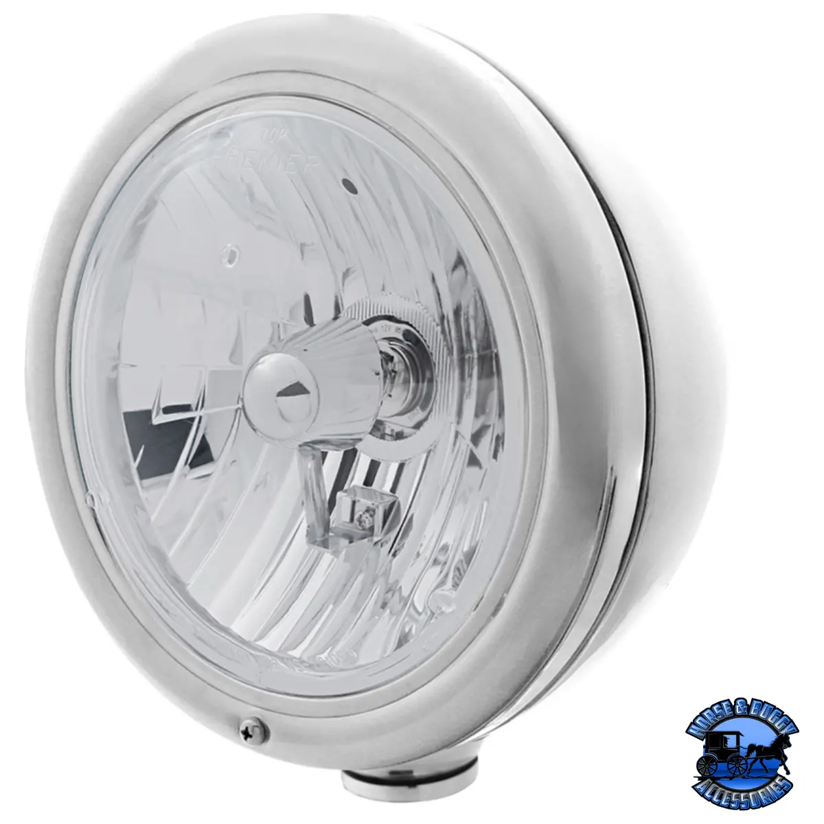 Classic Headlight Assembly With Crystal H4 Bulb (Choose Color) 1