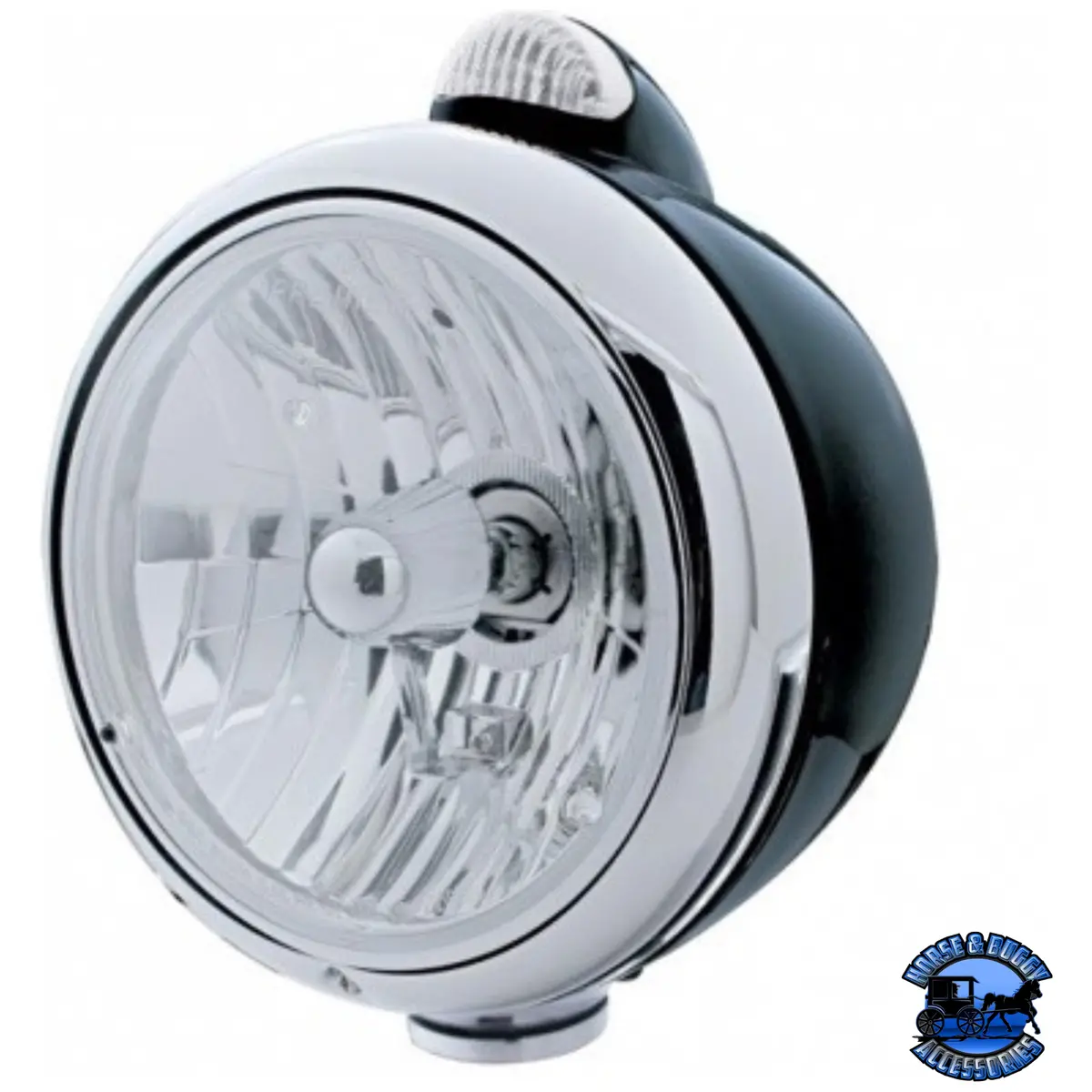 Black Guide 682-C Style Headlight Crystal H4 & Led Signal - Clear Lens #31561 1
