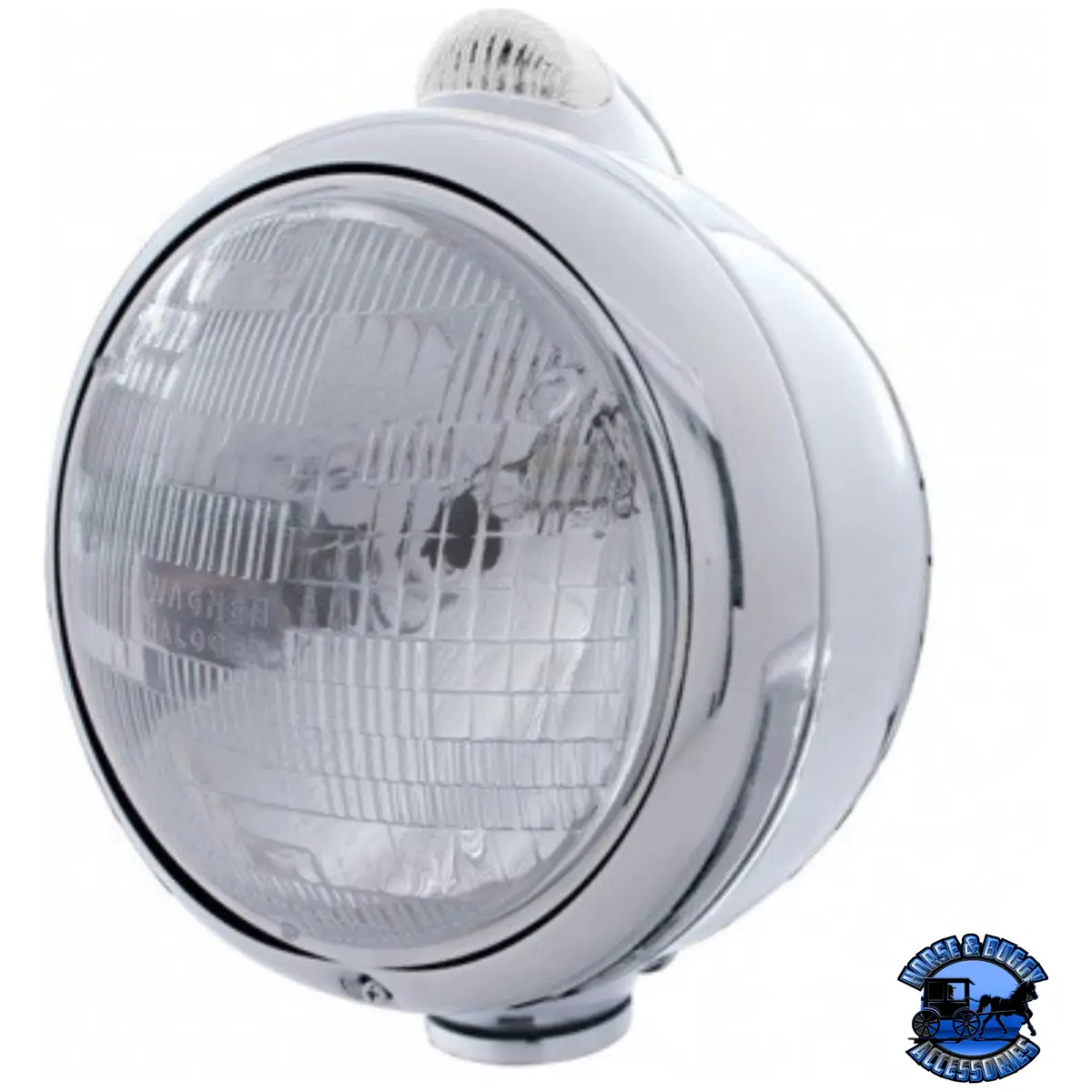 Chrome Guide 682-C Style Headlight H6024 & Led Turn Signal - Clear Lens #31541 1