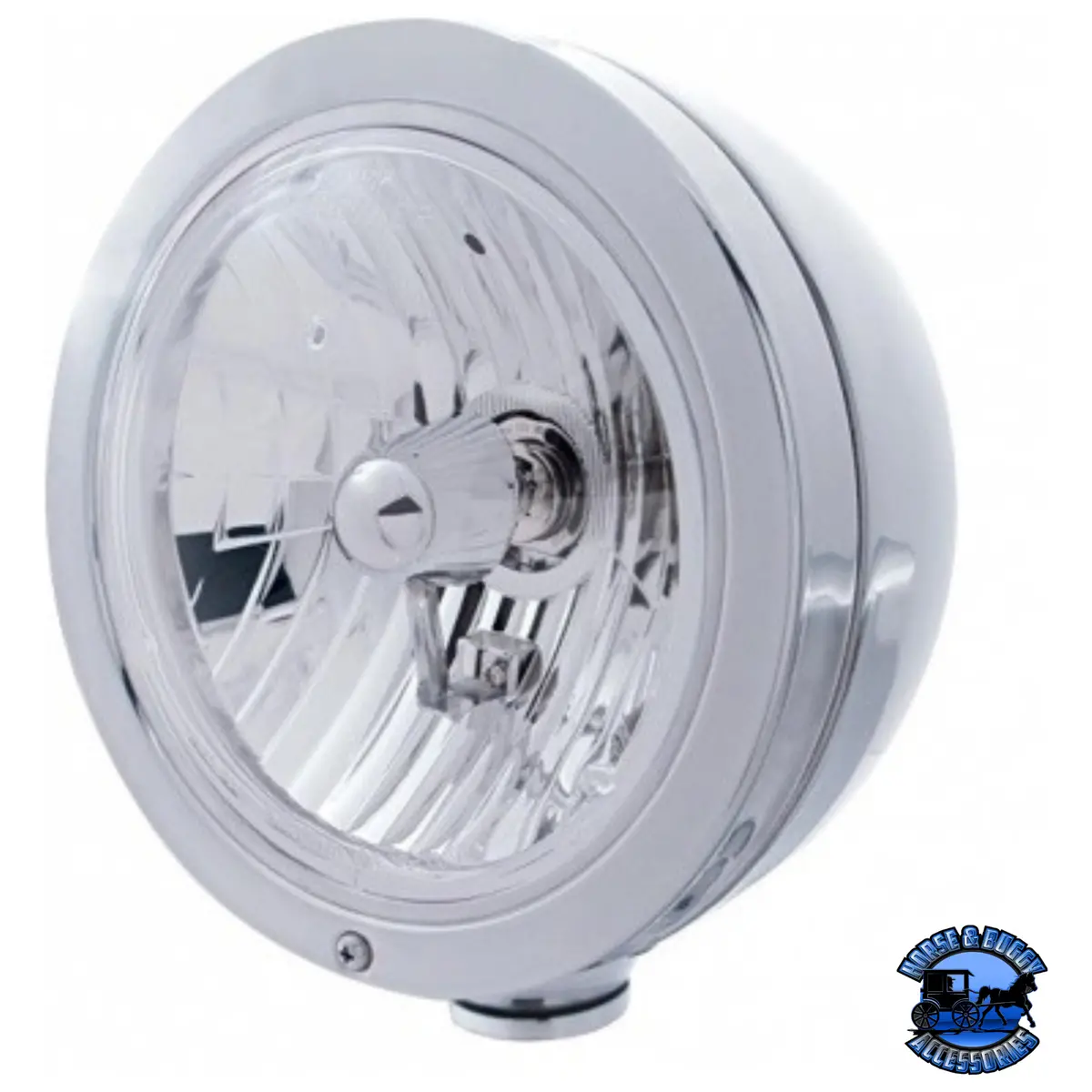 Stainless Steel "Bullet" Classic Headlight Crystal H4 Bulb #30426 1