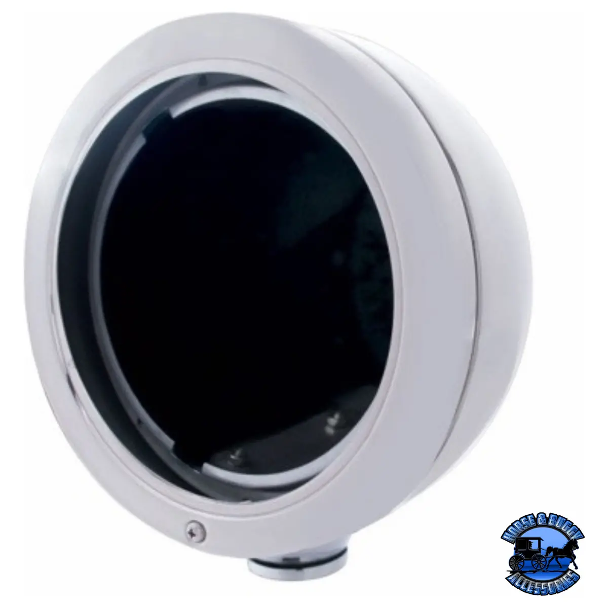 Stainless Steel "Bullet" Classic Headlight Housing - No Turn Signal #30409 1