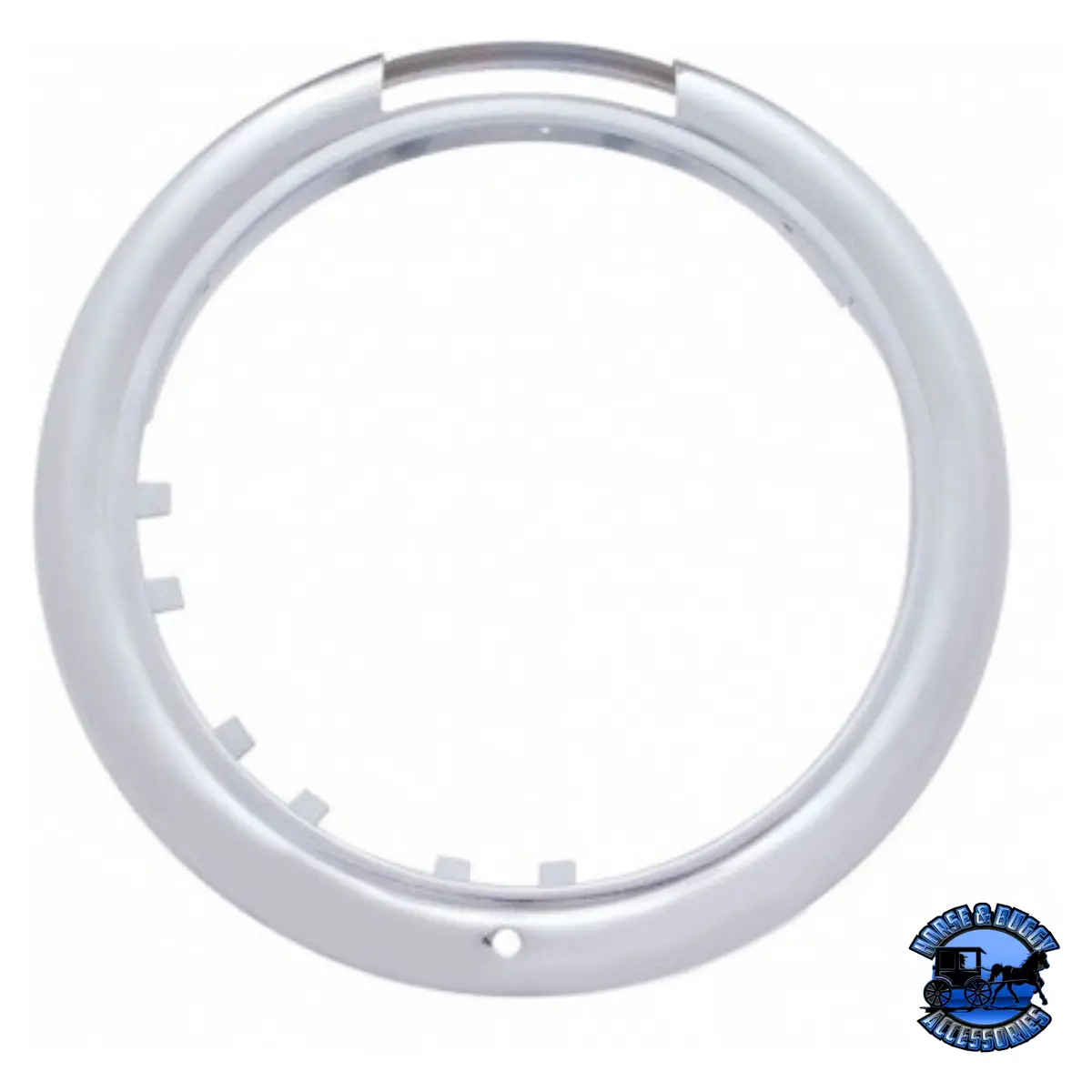 Stainless Classic Headlight Bezel With Turn Signal Cutout (Retail) #30399 1
