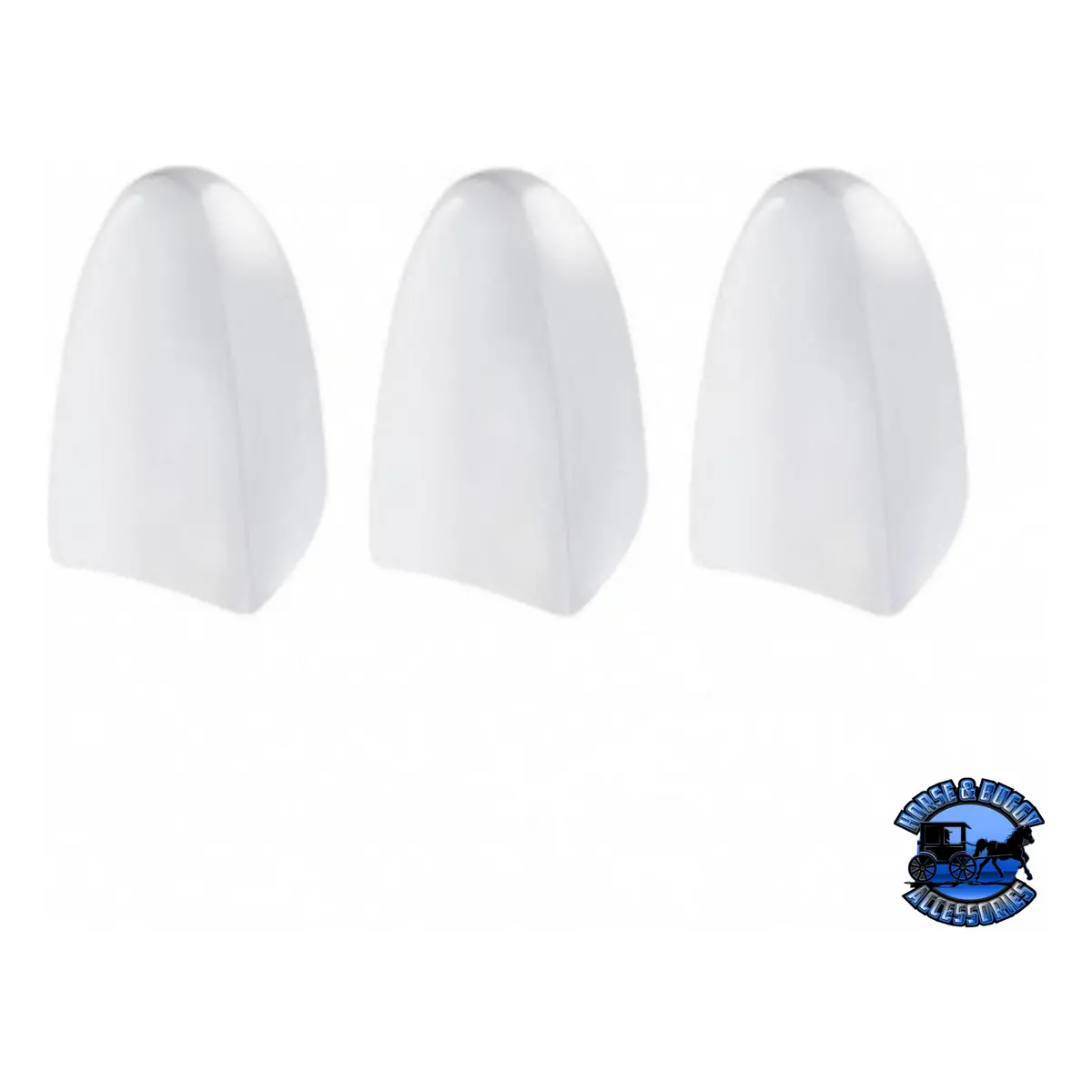 Chrome Plastic A/C & Heater Control Slide Knobs For 1967-1987 Peterbilt 359 (Card Of 3) #41013 1