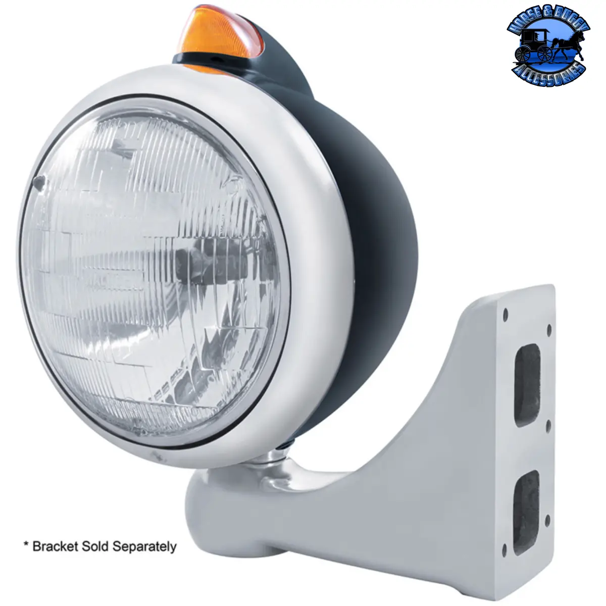 Black Guide 682-C Headlight H6024 & Original Style Led Signal (Choose Color) 1
