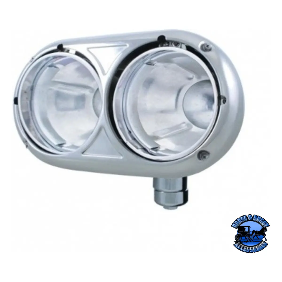 304 Stainless Dual Headlight Housing With Inner Lamp Bucket For Peterbilt 359 (Choose Side) 1