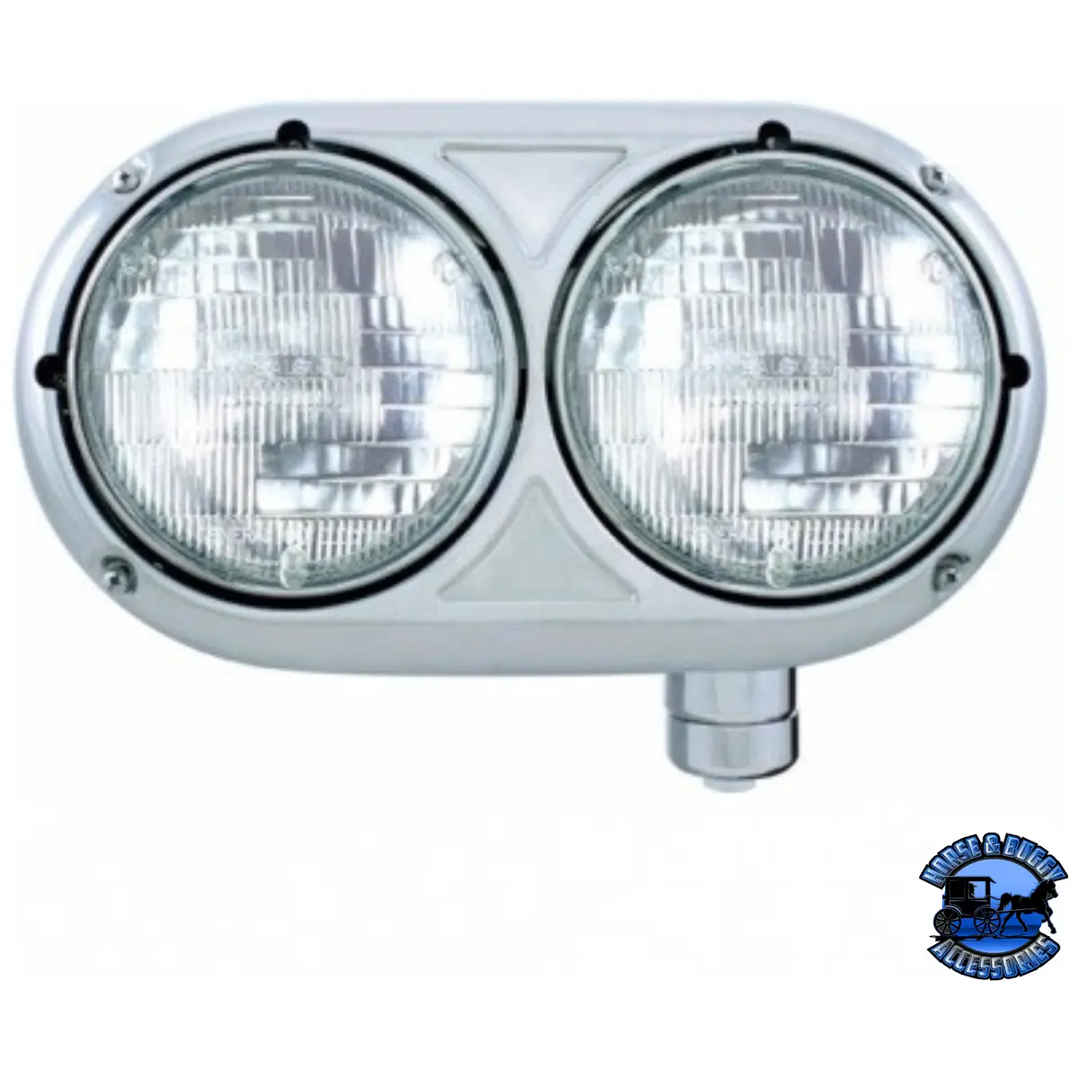 Headlight Assembly With Halogen Bulbs & 304 Ss Housing For Peterbilt 359 (Choose Side) 1