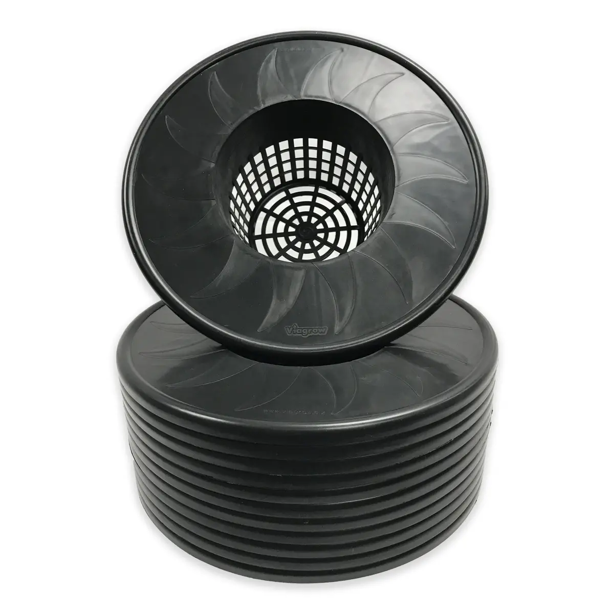Viagrow 6 In. Mesh Pot Bucket Lid Insert For 3.5 & 5 Gal. Hydroponic Buckets – Black Plastic Net Cup, 6 In. X 4.5 In. Deep 96-Case 1