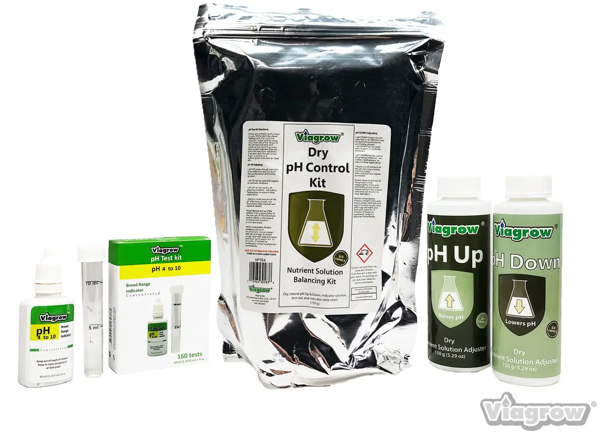 Viagrow Ph Control Kit 1.4 Oz. Organic Nutrient Solution Crystal Concentrate Application Type Tester And Adjuster 1