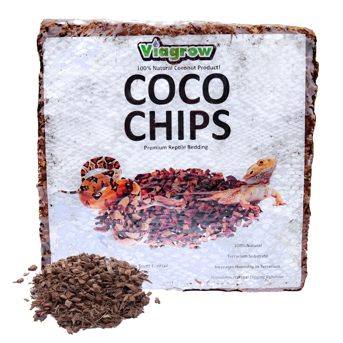 The Harvest Company Viagrow 5 Kg (10 Lb.) Coco Chips Premium Reptile Bedding (Packs) 1