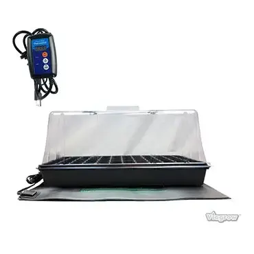 Viagrow Single Propagation Kit With Met Standard Heat Mat, Thermostat, Black 1