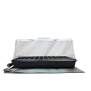 Viagrow Extra-Strength 10 In. X 20 In. Propagation Kit With 7 In. Tall Dome, 72-Cell Insert, Standard Flat Tray, And Heat Mat 1