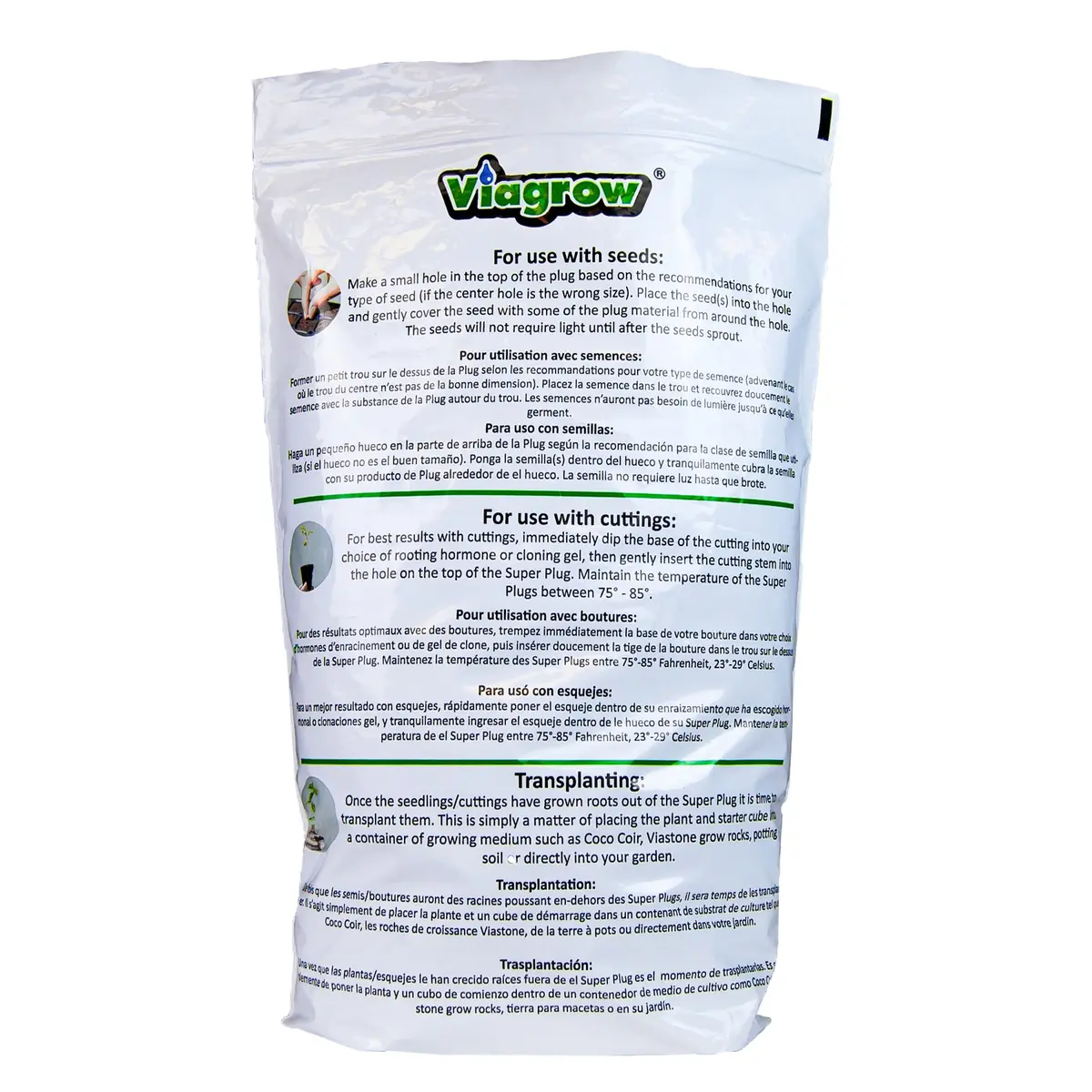 The Harvest Company Viagrow 100Pc Super Plug Seed Starters Brown Indoor/Outdoor Growing Medium With Biodegradable Design 1