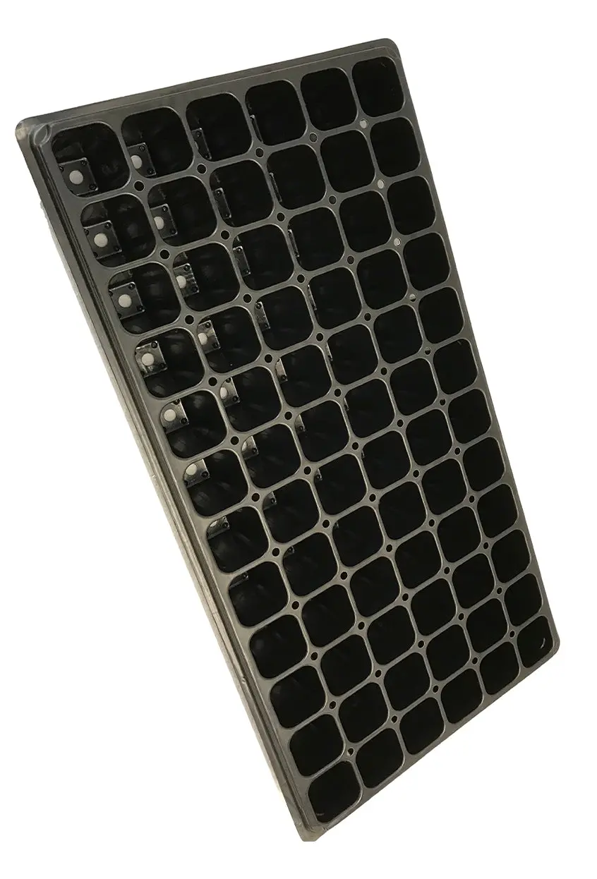 The Harvest Company Viagrow 10 In. X 20 In. Black Plastic 72-Cell Garden Tray Inserts With Drain Holes Planter Accessory (Packs) 1