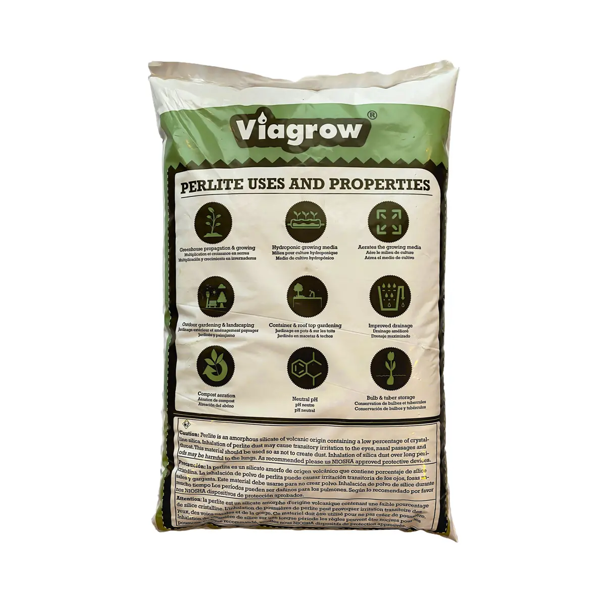 The Harvest Company Viagrow 1 Cu. Ft. Horticultural Perlite White Natural Soil Amendment (Packs) 2